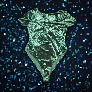 Faux Velvet Bodysuit